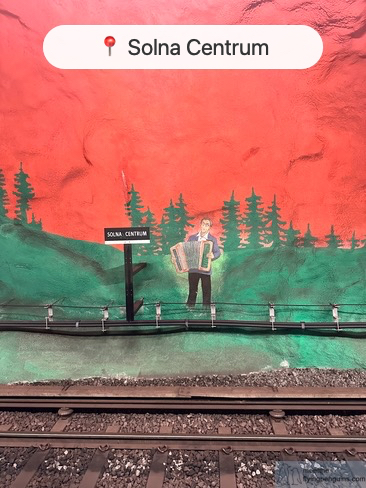 Obras de arte en la roca de Solna Centrum